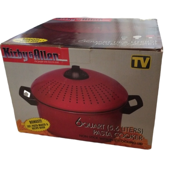 KIRBY & ALLEN 6 Qt. Pasta Maker + Bonus 2 Qt. Pasta Maker Black - Picture 3 of 5